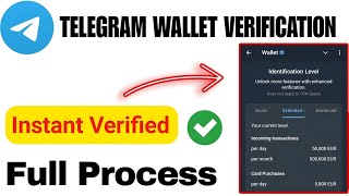 How to verify telegram wallet  Telegram wallet verify kaise kare [upl. by Sirromaj]