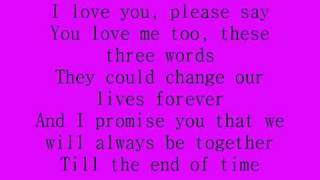 Celine Dion  I love you lyrics [upl. by Akkeber]