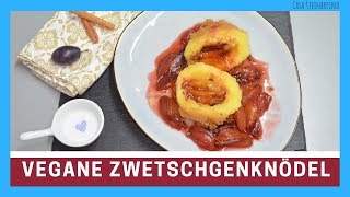 Vegane Zwetschgenknödel mit Kompott und Bröselhaube  leckeres Herbstessen [upl. by Adirehs]