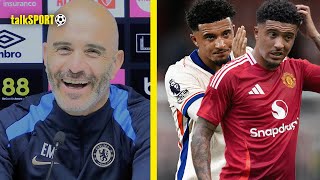 Enzo Maresca SUBTLY JIBES Erik Ten Hag As He PRAISES Jadon Sancho After His Chelsea Debut 😤 [upl. by Wheaton]