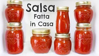 Conserva di Salsa di Pomodoro Fresco Fatta in Casa  Ricetta Completa  55Winston55 [upl. by Petigny]