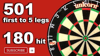 501 Darts Match outshotdarts vs intermediate Scolia bot first to 5 Legs 501 [upl. by Zarla]