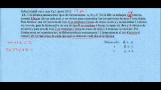 solución selectividad matemáticas sociales Castilla y León Junio 2012 1 Aavi [upl. by Airdna]
