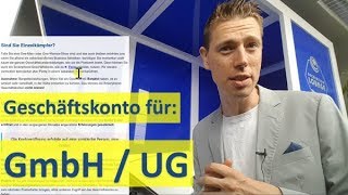 Geschäftskonto für GmbH  UG haftungsbeschränkt [upl. by Antebi21]