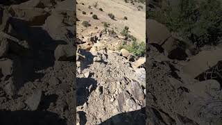 102624 hike New Mexico rockydesertmountain terrain on climb down hike mountains nature [upl. by Mackenie]