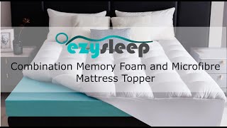 Combination Memory Foam and Microfibre Mattress Topper [upl. by Rabka171]