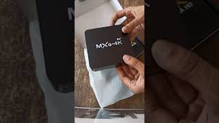 Unboxing MXQ4k Android TV box 60fps with Android 101 2gb16gb [upl. by Naerol]