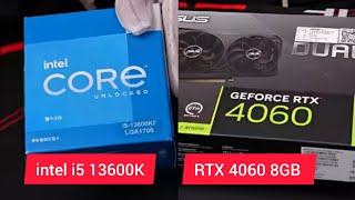 intel i5 13th gen 13600K pc build intel i5 pc build  RTX 4060 8GB [upl. by Conger]