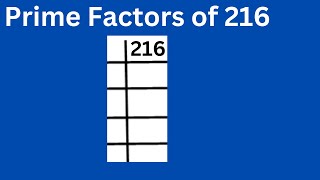 Prime factors of 216 [upl. by Eninnaej185]