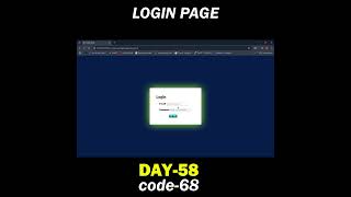 CURRENT CODERS 361000  i make a simple login page using html and css  shorts css html [upl. by Belter433]