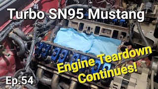 Engine teardown continues Budget GT45 Turbo Mustang [upl. by Selie432]