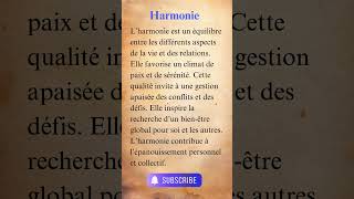 définition de lHarmonie definitions motivation frenchvocabulary french learnfrench [upl. by Lello]