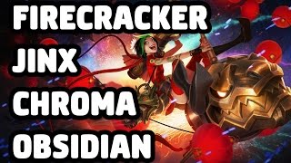 FIRECRACKER JINX CHROMA OBSIDIAN SKIN SPOTLIGHT  LEAGUE OF LEGENDS [upl. by Ika]