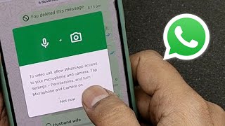 To Video Call Allow Whatsapp Access To Your Camera Tap Settings Permissions And Turn Camera On 2024 [upl. by Idyh]