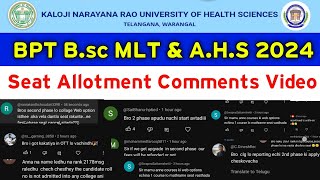 KNRUHS 2024 BPT BSc MLT amp AHS 1st Phase Seat Allotment comments Reply [upl. by Weinstein]