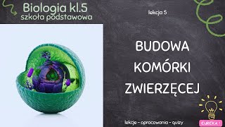 Biologia klasa 5  lekcja 5  Budowa komórki zwierzęcej [upl. by Yetti]