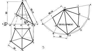 Development of Pentagonal pyramid [upl. by Lecroy]