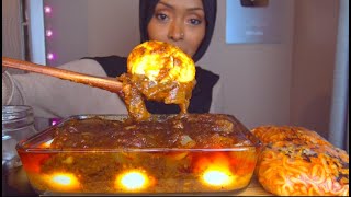 ASMR SOFT BOILED EGGS IN BLOVES SAUCE  مكبانغ البيض نص استواء مع صوص بيلفز [upl. by Breger648]