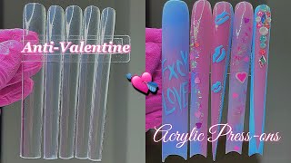 HOW TO ACRYLIC PRESS ON NAILS EXTENDO💕💘 [upl. by Annatnas]