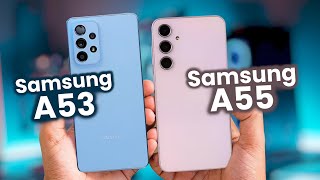 Samsung A55 vs Samsung A53 ¿vale la pena el cambio [upl. by Yul926]