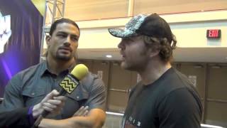 WWE Dean Ambrose amp Roman Reigns AfterBuzz TV Interview Wrestlemania Axxess April 6th 2014 [upl. by Salita196]