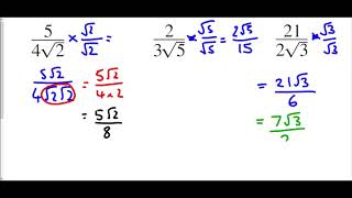 Rationalise the Denominator  Mr Morley Maths [upl. by Efron20]