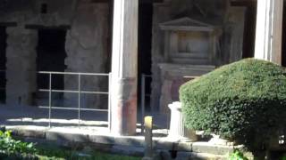 House of the Golden Cupids Egyptianstyle Lararium at Pompeii [upl. by Asirem512]