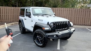 2021 Jeep Wrangler Willys Start Up Test Drive Walkaround POV and Review [upl. by Colly]