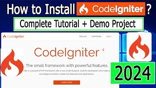 How to Install CodeIgniter 4 on Windows 1011  2024 Update  Demo CodeIgniter Project [upl. by Nnylyma]