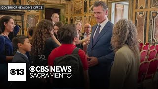 California Gov Gavin Newsom speaks at Vatican climate summit [upl. by Danuloff922]