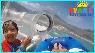 RollerCoaster Water Slide and splash pad on Disney Cruise Ship [upl. by Viccora]