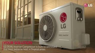 LG Dual Inverter Compressor  Built for Extreme Heat  دوال إنفيرتر من إل جي صمّم للحرارة الشديدة [upl. by Baumann]