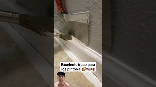 Excelente truco para los pintores de casas 🏡 construction painting usa shorts skills [upl. by Tiossem]