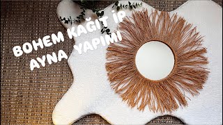 DIY  Kağıt İpten Ayna Nasıl yapılır [upl. by Ardnuahs351]