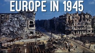 Europe in 1945 post World War II HD 1080p color footage [upl. by Islehc759]