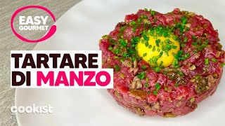 TARTARE DI MANZO con tuorlo duovo la ricetta gourmet così semplice da fare a casa 😍 [upl. by Brower]