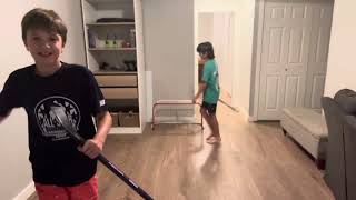 Mini sticks game 3 rematch hockey [upl. by Ecnadnak]