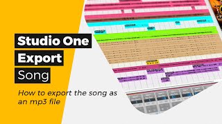 Studio One  How to export the song as an mp3 file in Studio One [upl. by Tergram657]