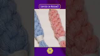 Chaveiro em Macramê Tutorial 👆 macrame tutorialmacrame macramepassoapasso art handmade [upl. by Ahseiym826]