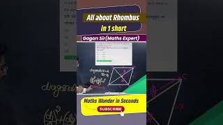 all about rhombus in 1 short  Geometry by Gagan Pratap sir ssc cgl chsl mts cpo ib shorts [upl. by Weider]