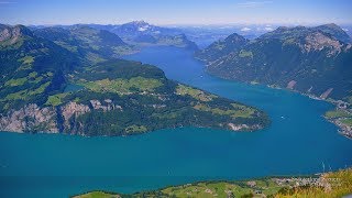 4K Fronalpstock Schwyz SWITZERLAND アルプス山脈 aerialview [upl. by Acissaj243]