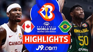 Absolute Thriller in Jakarta as Brazil Beat Canada  J9 Highlights  FIBA Basketball World Cup 2023 [upl. by Lyrehc994]