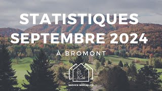 STATISTIQUES IMMOBILIÈRES pour le mois de septembre 2024 à Bromont 🚀  Immobilier Estrie [upl. by Ynna]