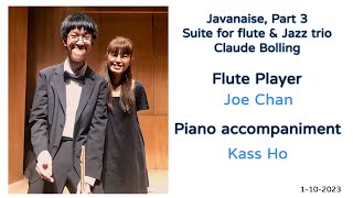 Javanaise Part 3 Suite for flute and Jazz Trio  Claude bolling [upl. by Wanids239]