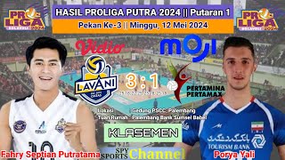 Hasil PLN Mobile Proliga 2024 Putra putaran 1 pekan 3  Jakarta Lavani vs Putra Pertamina Pertamax [upl. by Nosoj61]