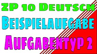 ZP 10 Deutsch Aufgabentyp 2 Beispiel MSA [upl. by Irbmac]