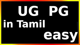 ug pg meaning in tamil [upl. by Fulmer]