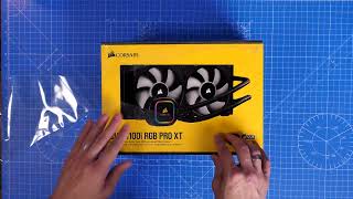 Corsair H100i RGB Pro XT ASMR unboxing and installation [upl. by Hennebery]