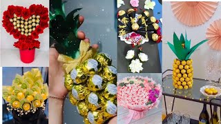 DIY CHOCOLATE BOUQUET  Chocolate Bouquet for birthday anniversary Gift ideas  Ferrero Rocher [upl. by Lahpos]