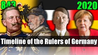 Timeline of the Rulers of Germany 843  2020 [upl. by Cowan]